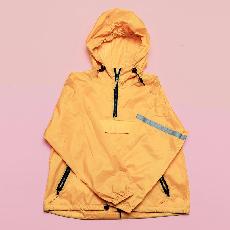 Fashionable Orange Jacket, Urban style. Street Outfit Hi Rains S