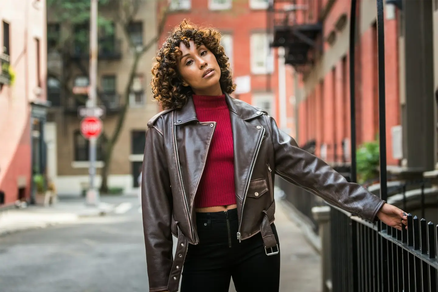 Pretty african american girl in New York